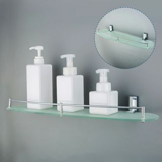 Стеклянная полка для ванной Frap F1807 хром